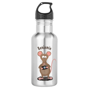 Bouteille D'eau Rat drôle avec dessin animé de la caméra