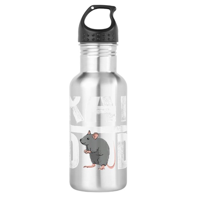 Bouteille D'eau Rat Heartbeat Rat Lover (Devant)