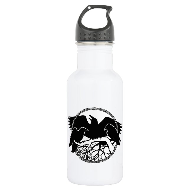 Bouteille D'eau Raven Art Cool Crow Art Sport Botté (Devant)