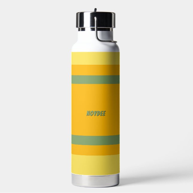 Bouteille D'eau Rayures centrales horizontales orange jaune vert (Gym)