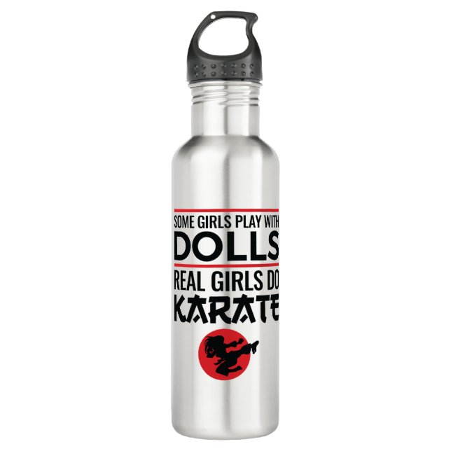 Bouteille D'eau Real Girls Do Karate Cute Women Martial Arts (Devant)