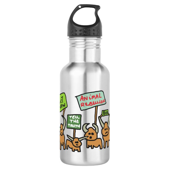 Bouteille D'eau Rébellion animale (Devant)