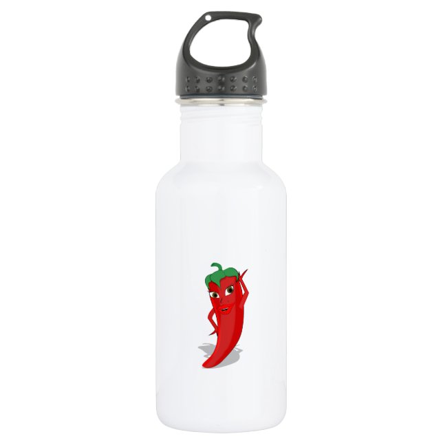 Bouteille D'eau Red Hot Pepper Diva inoxydable (Devant)