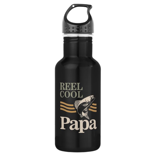 Bouteille D'eau Reel Cool Papa - Cadeaux père et grand-père (Devant)