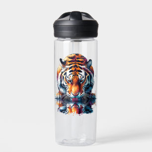 Bouteille D'eau Réflexion de l'eau potable tigre