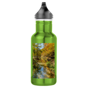 Bouteille D'eau Réflexions d'automne du ruisseau Acier inoxydable 