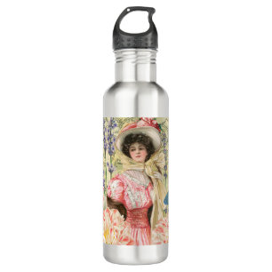 Bouteille D'eau Regency de femme victorienne rose