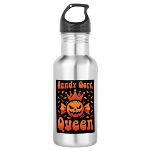 Bouteille D'eau Reine de bonbons de Halloween en vecteur rétro