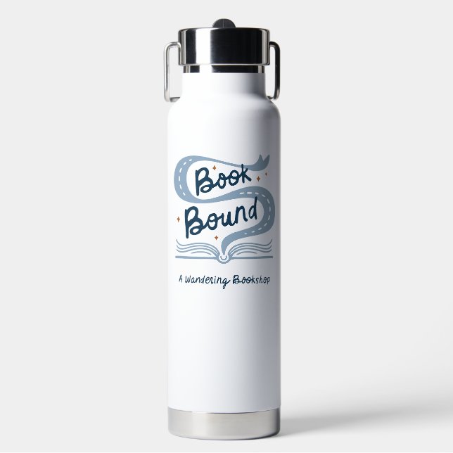Bouteille d'eau reliée par un livre (Salle de sport)