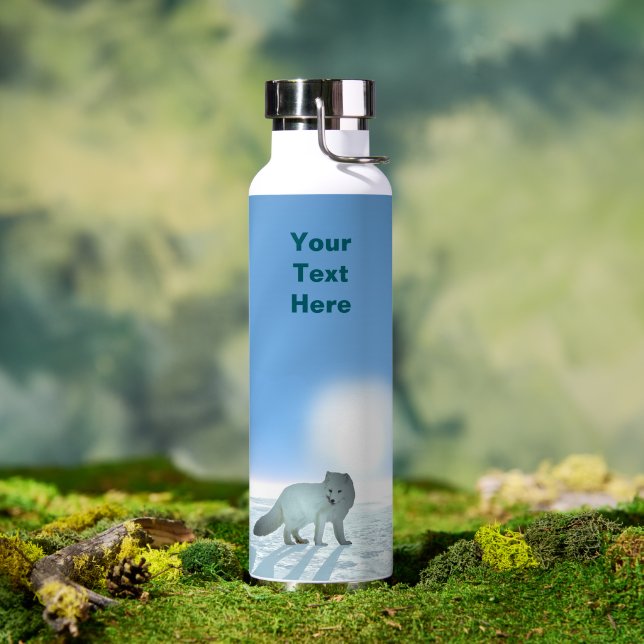 Bouteille D'eau Renard Arctique (Extérieur (pivotée))