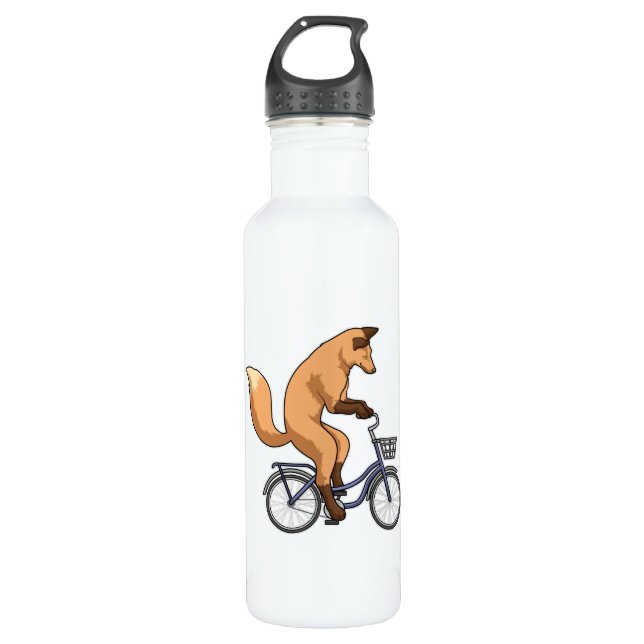 Bouteille D'eau Renard avec vélo (Devant)