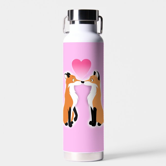 Bouteille D'eau Rendez-vous au renard de la Saint-Valentin (Avant)