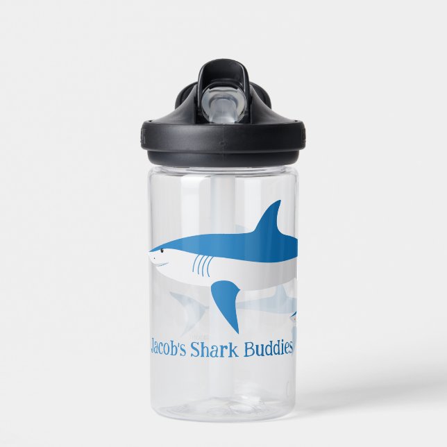 Bouteille D'eau Requin Mako bleu Whimsical (Avant)