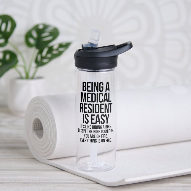 Bouteille D'eau Résident en médecine (Yoga (pivotée))