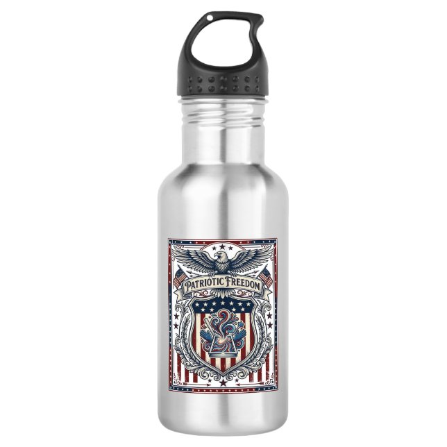 Bouteille D'eau Résine Patriotique (Devant)