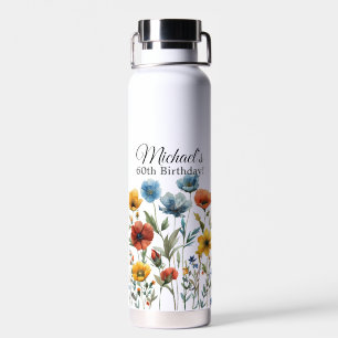 Bouteille D'eau Ressort aquarelle Fleurs sauvages-67548
