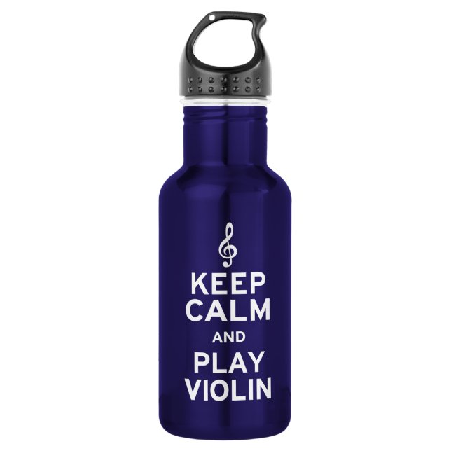 Bouteille D'eau Restez calme et jouez au violon (Devant)