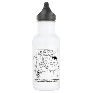 Bouteille D'eau Retrait de tatouages au thème du salon de beauté.