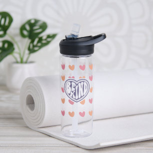 Bouteille D'eau Retro Be Kind Heart Motif