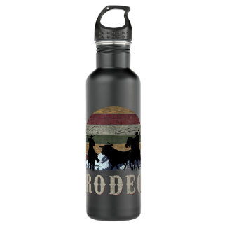 Bouteille D'eau Retro de l'équipe de cow-boy de rodéo