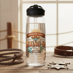 Bouteille D'eau Réunion de famille Western Round-Up ID1318