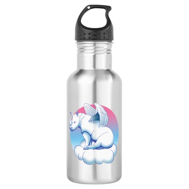 Bouteille D'eau Rhino Angel - Sensibilisation à la conservation de (Devant)