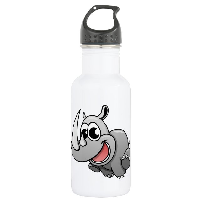 Bouteille D'eau Rhinocéros de bande dessinée (Devant)