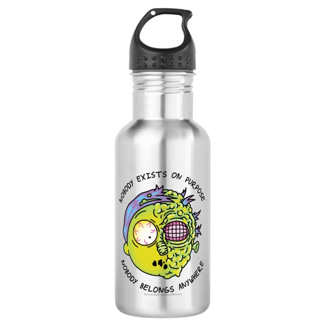 Bouteille D'eau RICK ET MORTY™| Citation de vol de mortier Stylisé (Devant)