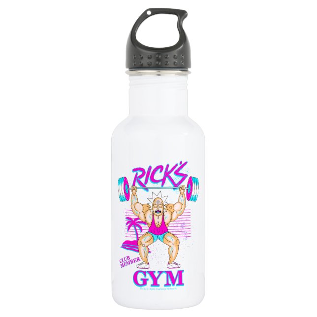 Bouteille D'eau RICK ET MORTY™| Membre Rick's Gym Club (Devant)