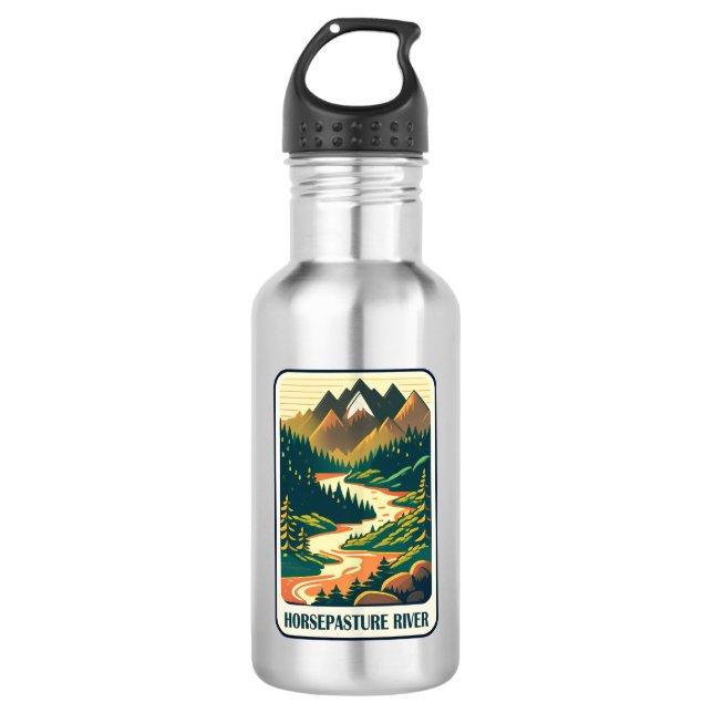 Bouteille D'eau Rivière Horsepasture Carolina-Nord (Devant)