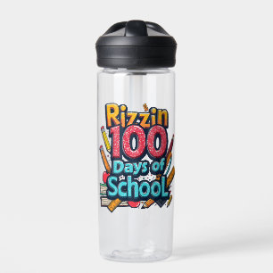 Bouteille D'eau Rizzin 100 jours de l'école Gen Alpha Funny