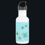 Bouteille D'eau Robin's Oeuf Blue Starbursts Water Bottle<br><div class="desc">Ce motif de bouteilles d'eau Robin's Oeuf Blue Iconic Atomic Starbursts présente des étoiles atomiques emblématiques. C'est vrai ! L’ancienne école, arrière - plan de couleur bleu oeuf de robin avec des taches d’or, est la toile de fond idéale pour les cercles turquoise, apaisants et vert poire kitsch. Les taches...</div>