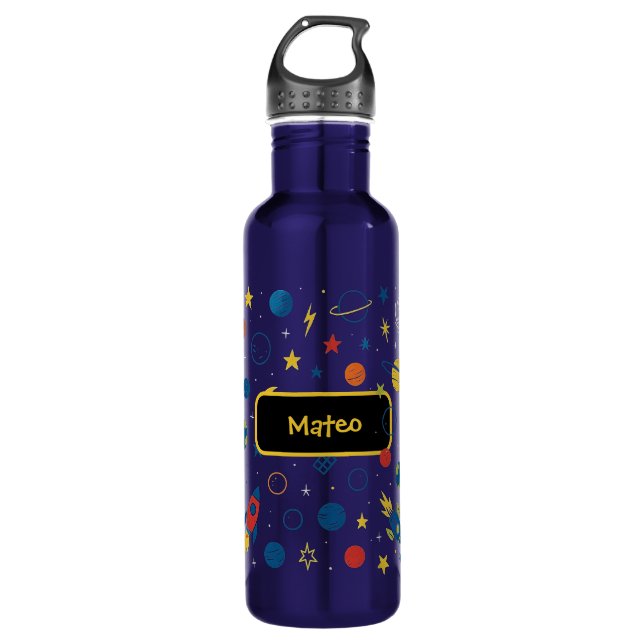 Bouteille D'eau Rocket Ship Water Bottle for School Kids (Devant)