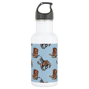 Bouteille D'eau Rodeo Cowboy, Bottes Occidentales, Cheval, Pays