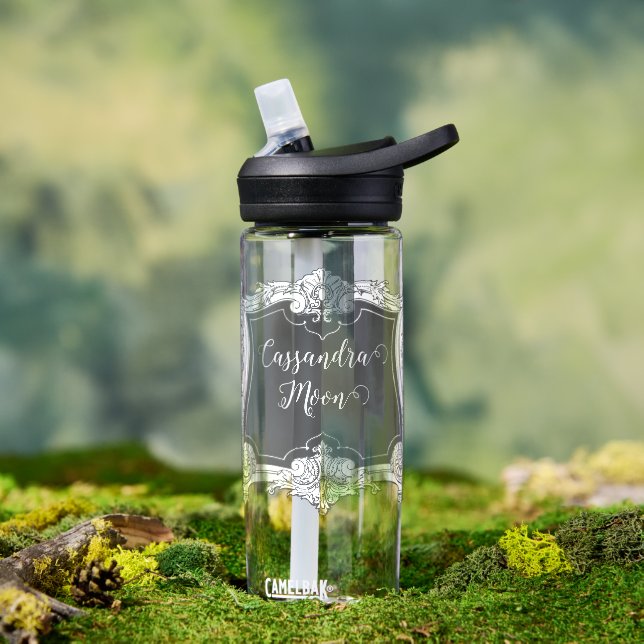 Bouteille D'eau Romantique, élégant français encadré personnalisé (Extérieur)