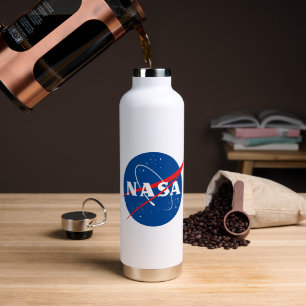 Bouteille D'eau Roquette blanche Iconique de la NASA isolée