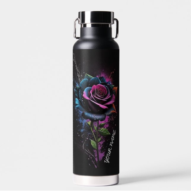 Bouteille D'eau Rose 3D personnalisée (Avant)