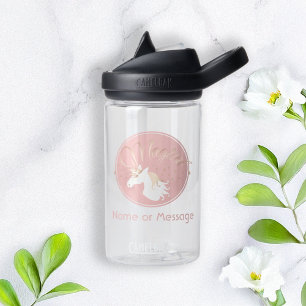 Bouteille D'eau Rose clair rose blanc licorne magique