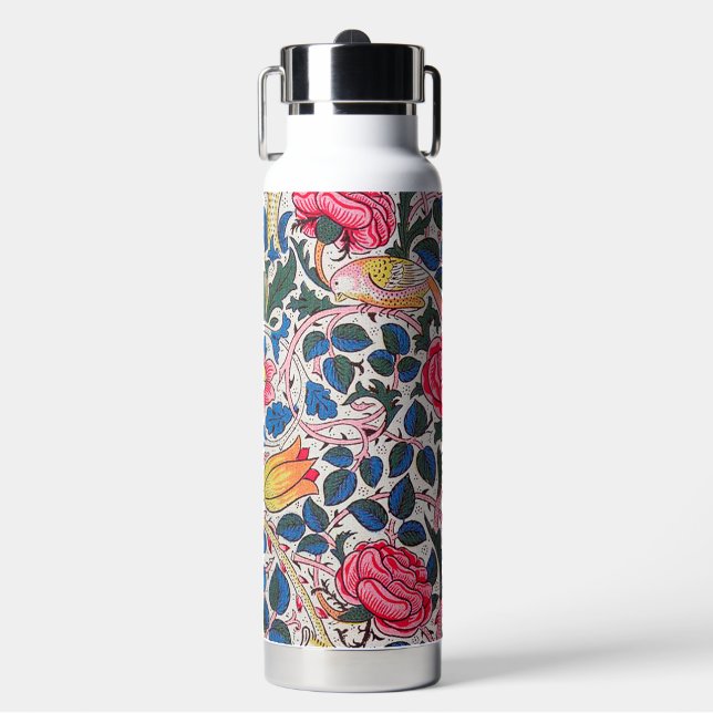 Bouteille D'eau Rose et Oiseau, William Morris (Salle de sport)