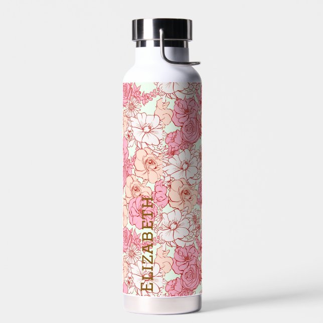 Bouteille d'eau rose - Sip Jolie, Restez Hydraté (Gauche)