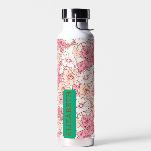 Bouteille d'eau rose - Sip Jolie, Restez Hydraté (Gauche)