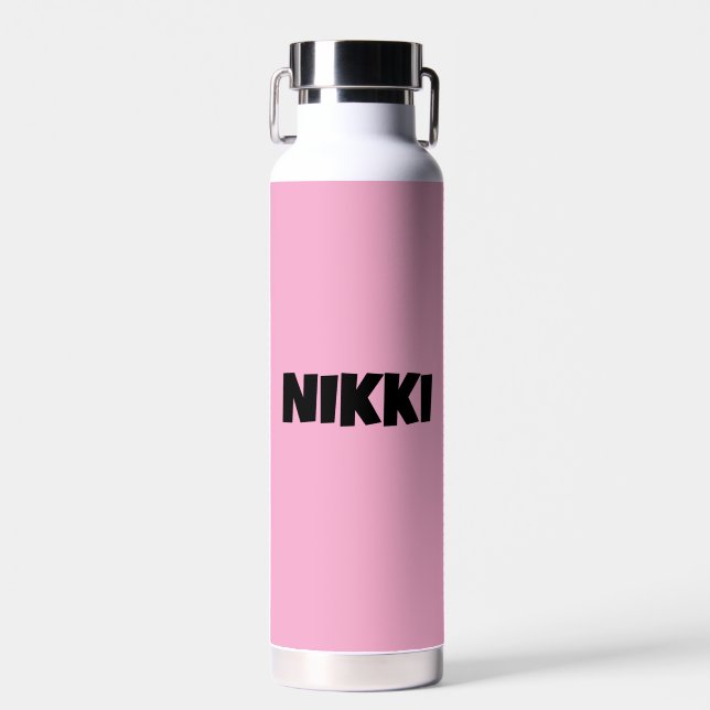 BOUTEILLE D'EAU ROSE SUR MESURE (Avant)