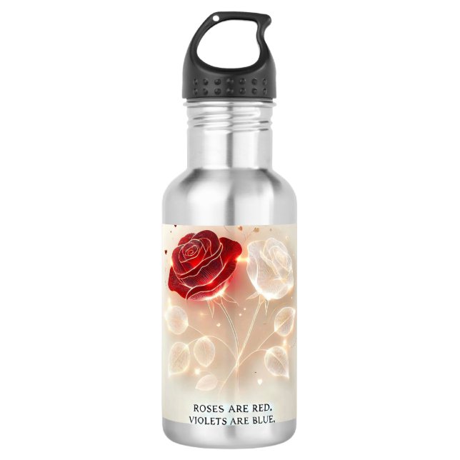 Bouteille D'eau Roses de lumière et d'amour (Devant)