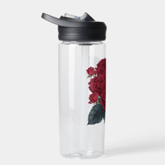Bouteille D'eau roses rouges