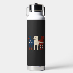 Bouteille D'eau Rottweiler 4 juillet Amoureux des chiens Hommes Dr
