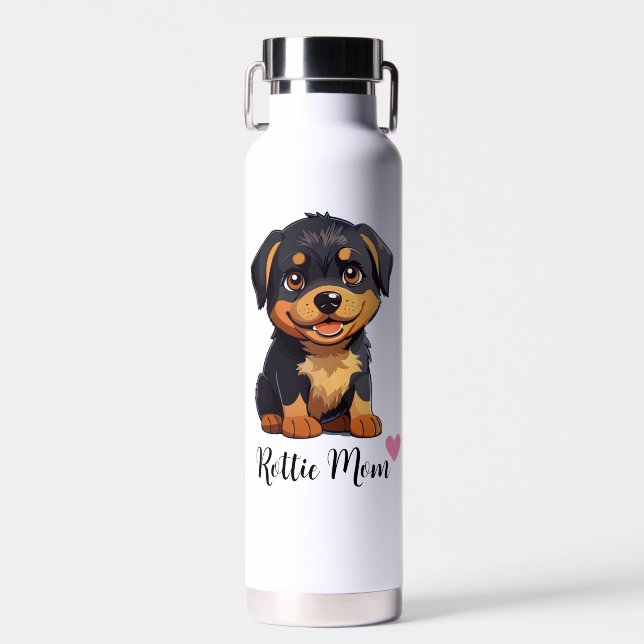 Bouteille D'eau Rottweiler Chien Maman Cuivre Vacuum (Avant)