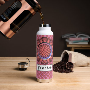 Bouteille D'eau Ruban aux fleurs roses par Kenneth Yoncich