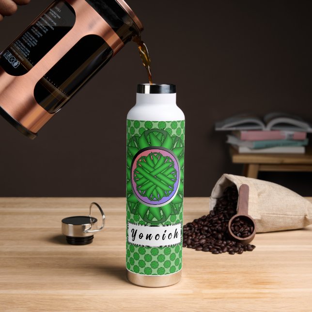 Bouteille D'eau Ruban aux fleurs vertes par Kenneth Yoncich (Gym)