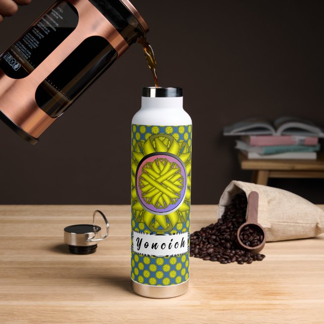 Bouteille D'eau Ruban de fleurs jaunes par Kenneth Yoncich (Gym)