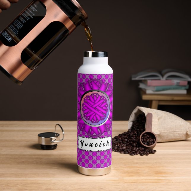 Bouteille D'eau Ruban de fleurs violettes par Kenneth Yoncich (Gym)